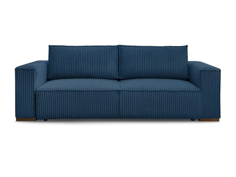 3er Sofa BOBOCHIC CHELSEA Cord-Stoff dunkelblau