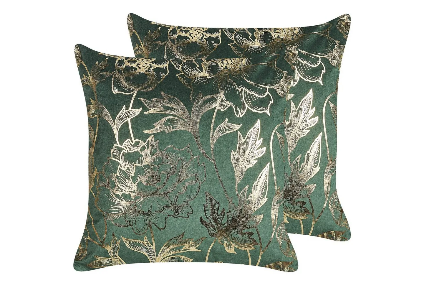 Prydnadskuddar Daffodil set om 2 Grön/guld - Grön/guld