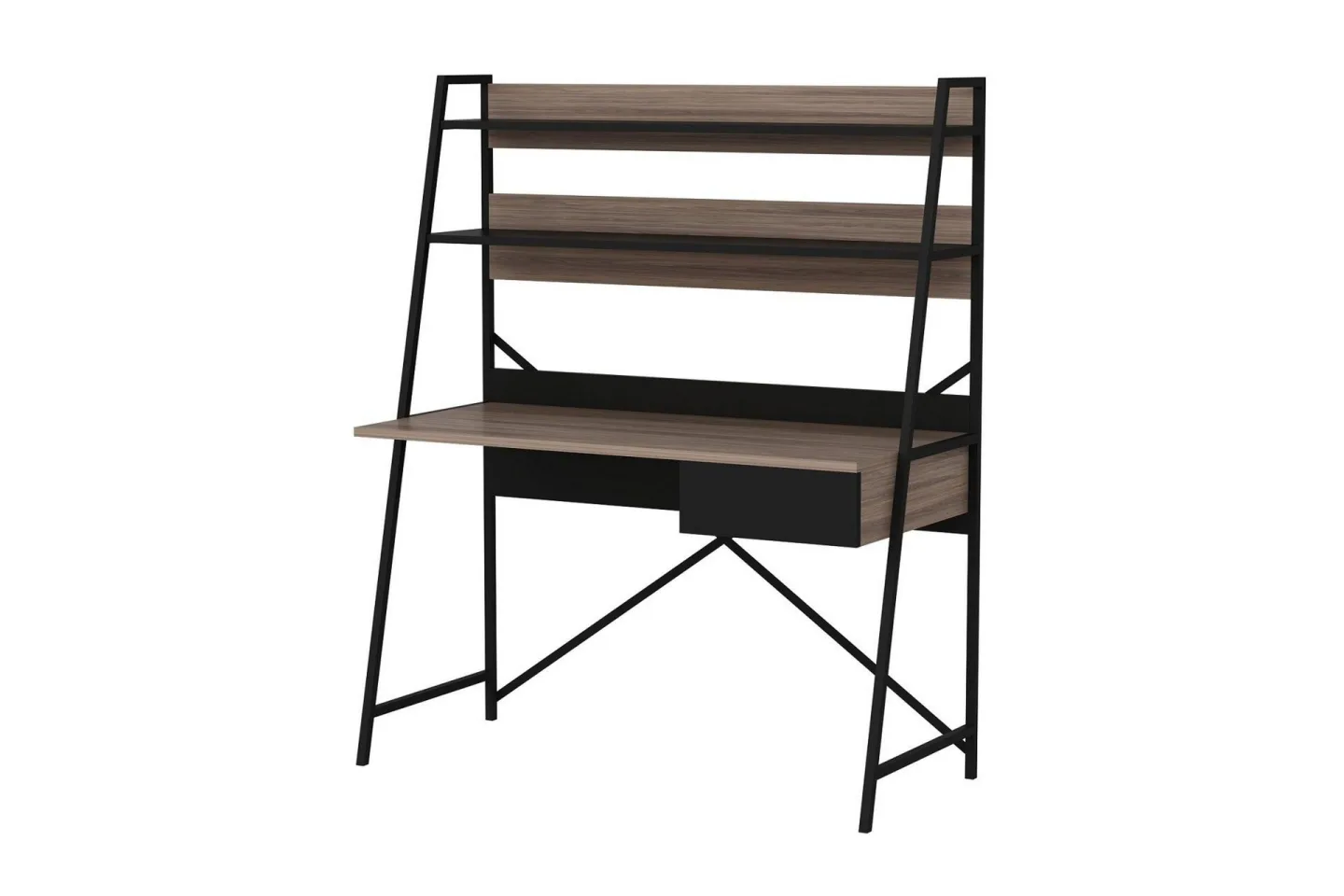 Garavelo Skrivbord 25x124 cm - Valnöt/Svart