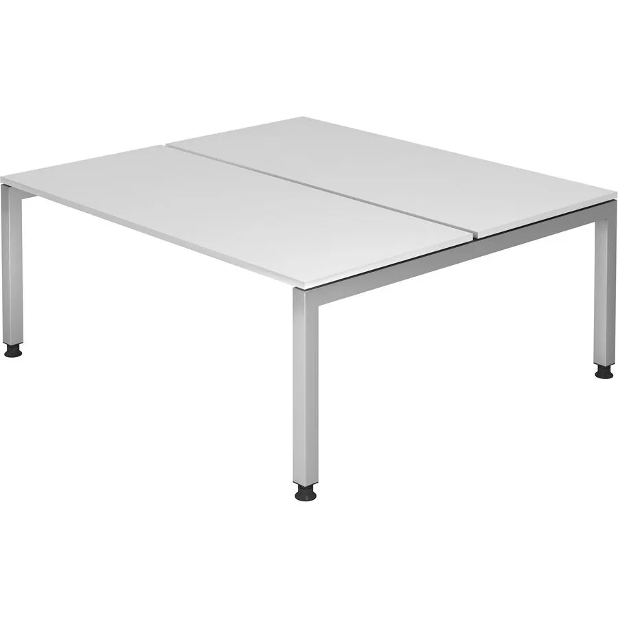 Schreibtisch Office weiss Holzwerkstoff Höhenverstellbar B 180 cm T 162.5 cm
