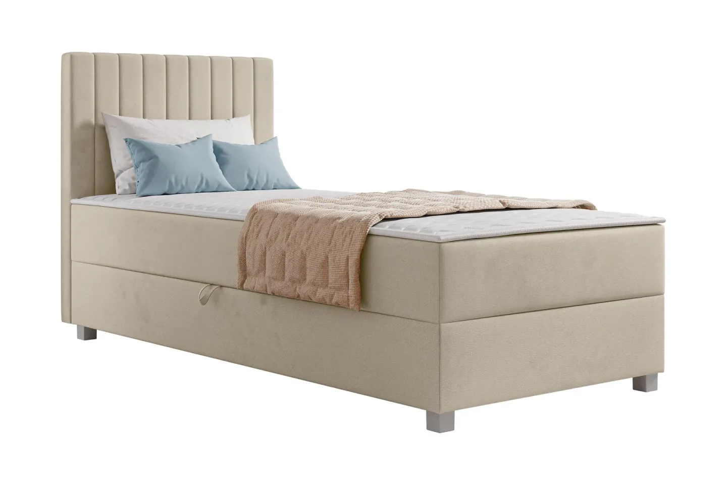 Veyran Sängpaket Kontinentalsäng med Förvaring 90x200 cm - Beige