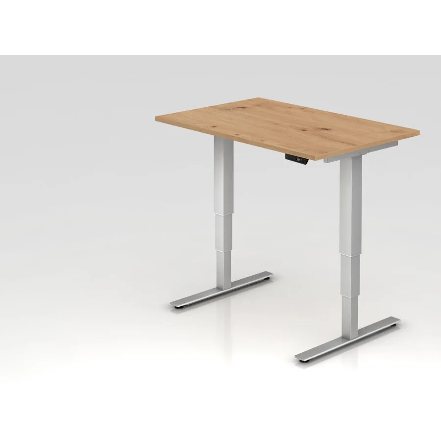 Schreibtisch Office Asteiche Holzwerkstoff Höhenverstellbar B 120 T 80 cm