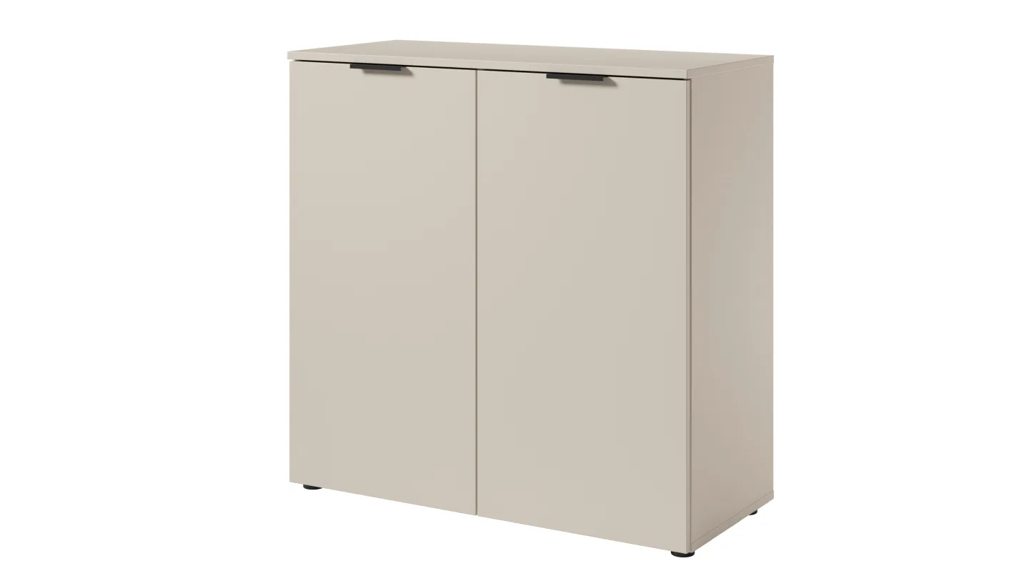 Kommode Beige-Kaschmir 90 x 40 cm - 2-türig - LINZ