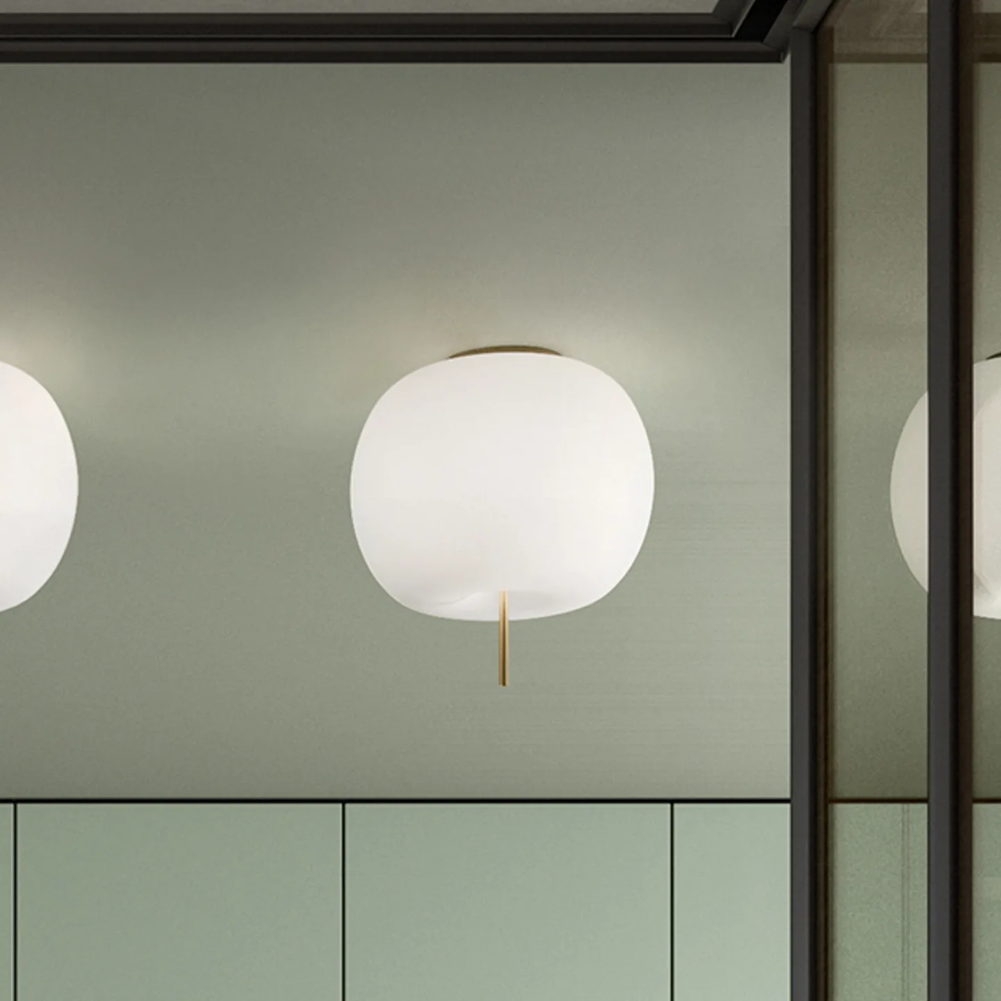 Kushi 16 Deckenleuchte Brass - KDLN - Wohnzimmer - Design - Glas - Kugel