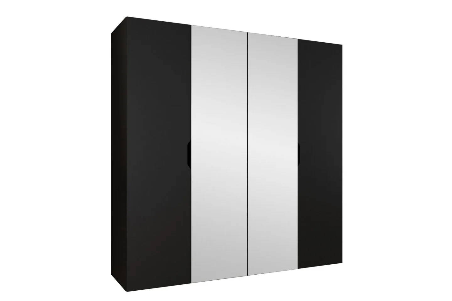 Abano Garderob m. Spegel 52x202 cm - Svart