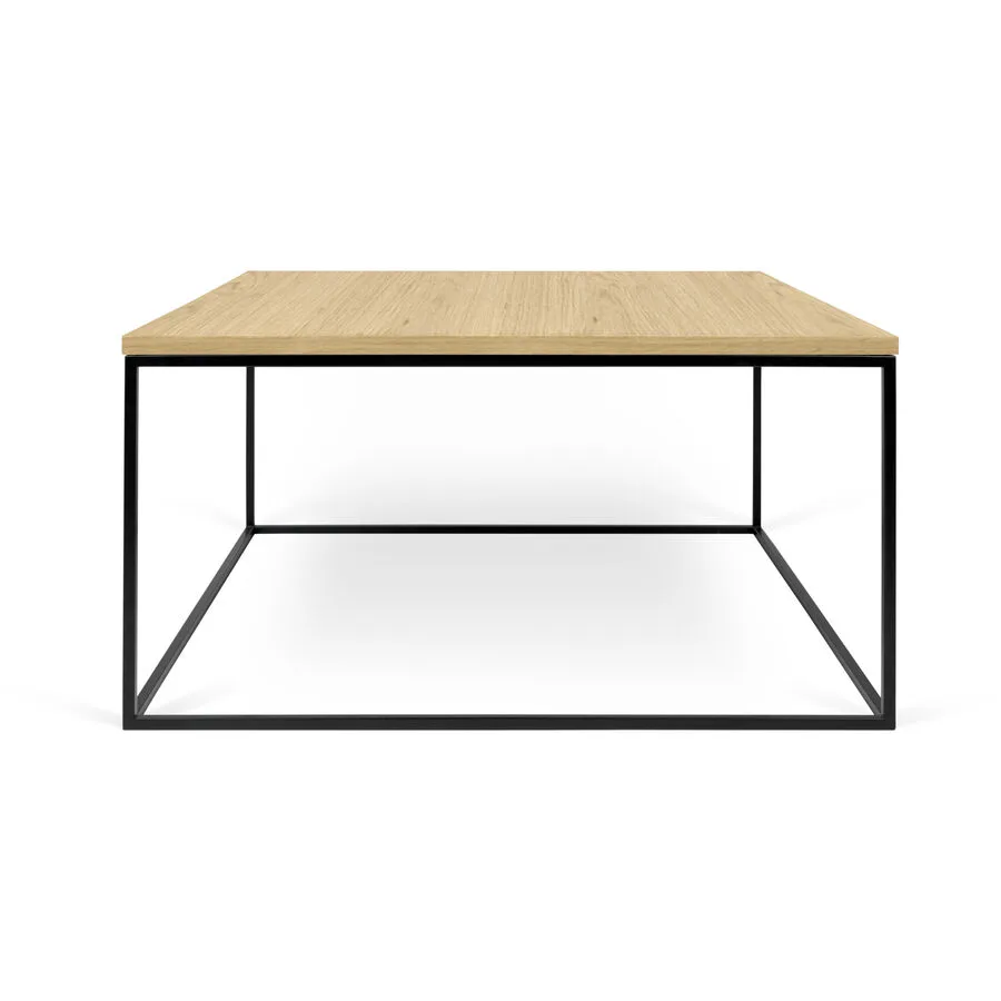 Salontisch Nissa Eiche furniert, schwarz Holzwerkstoff B 75 T 75 cm