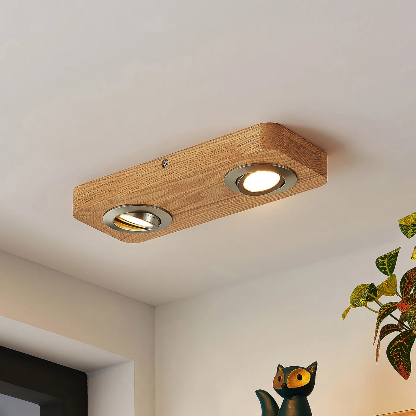 Mikari 2 LED Loftlampe Wood - Lindby - Stue - Moderne - Træ - Med flere lyskilder
