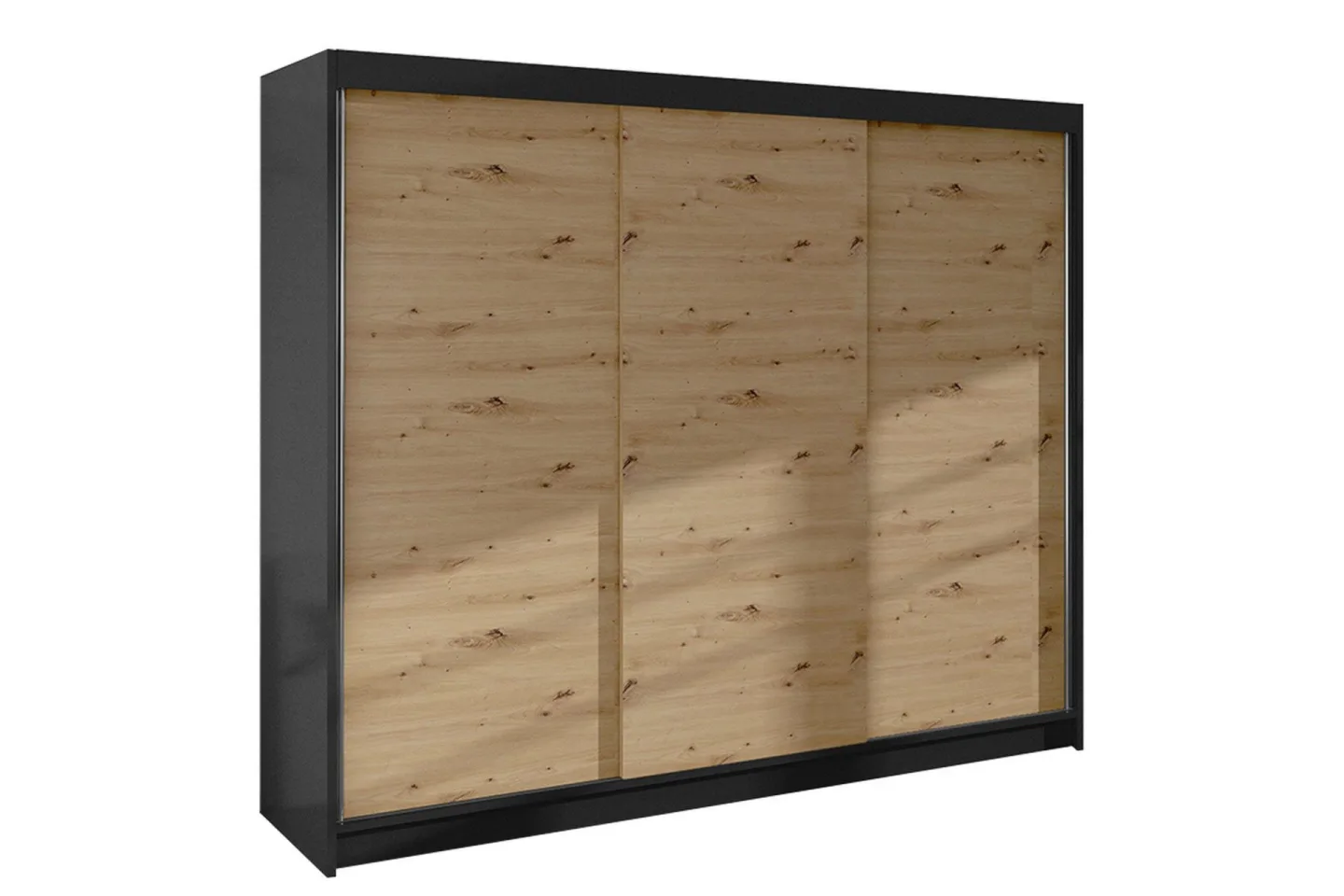 Cyria Garderob 200x215 cm - Brun/Svart