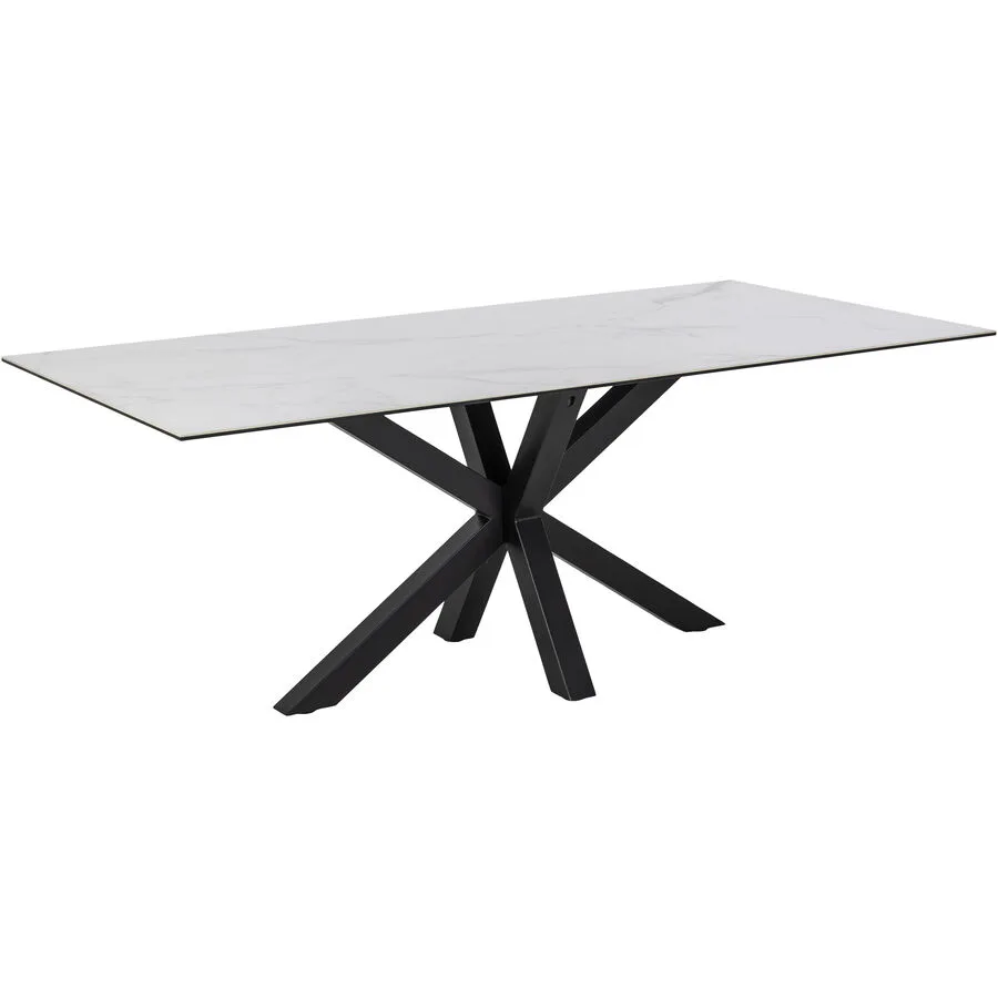 Esstisch Amiri weiss Keramik, Stahl B 200 T 100 cm