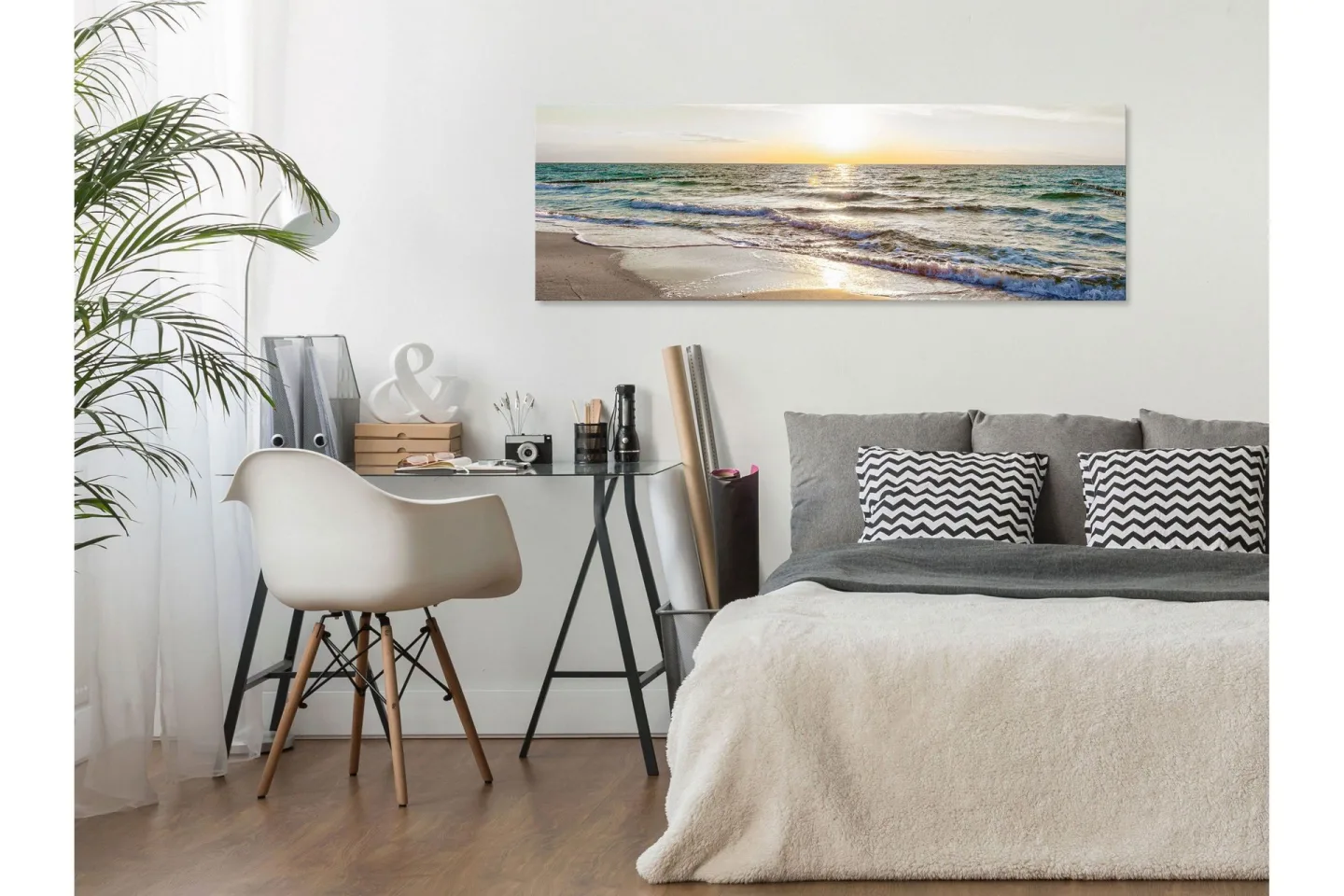 Tavla Calm Waves (1 Part) Narrow Grey 135x45 -