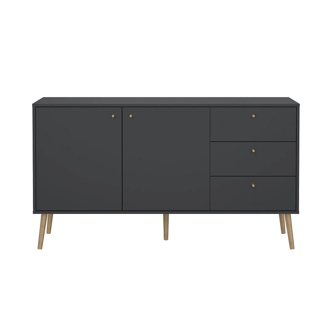 Bodo Sideboard 2 Türen, 3 Schubladen matte grau.