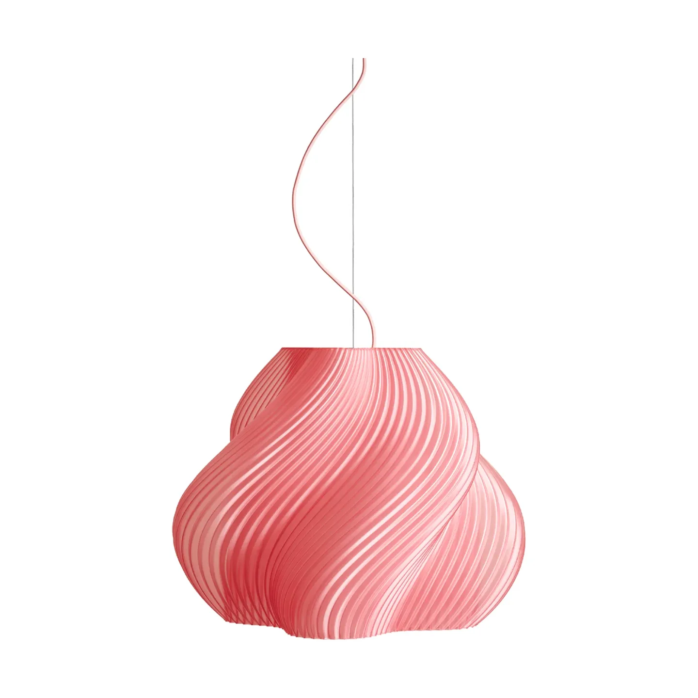 Crème Atelier Soft Serve Pendelleuchte Peach sorbet-chrome, Mega, 60 cm
