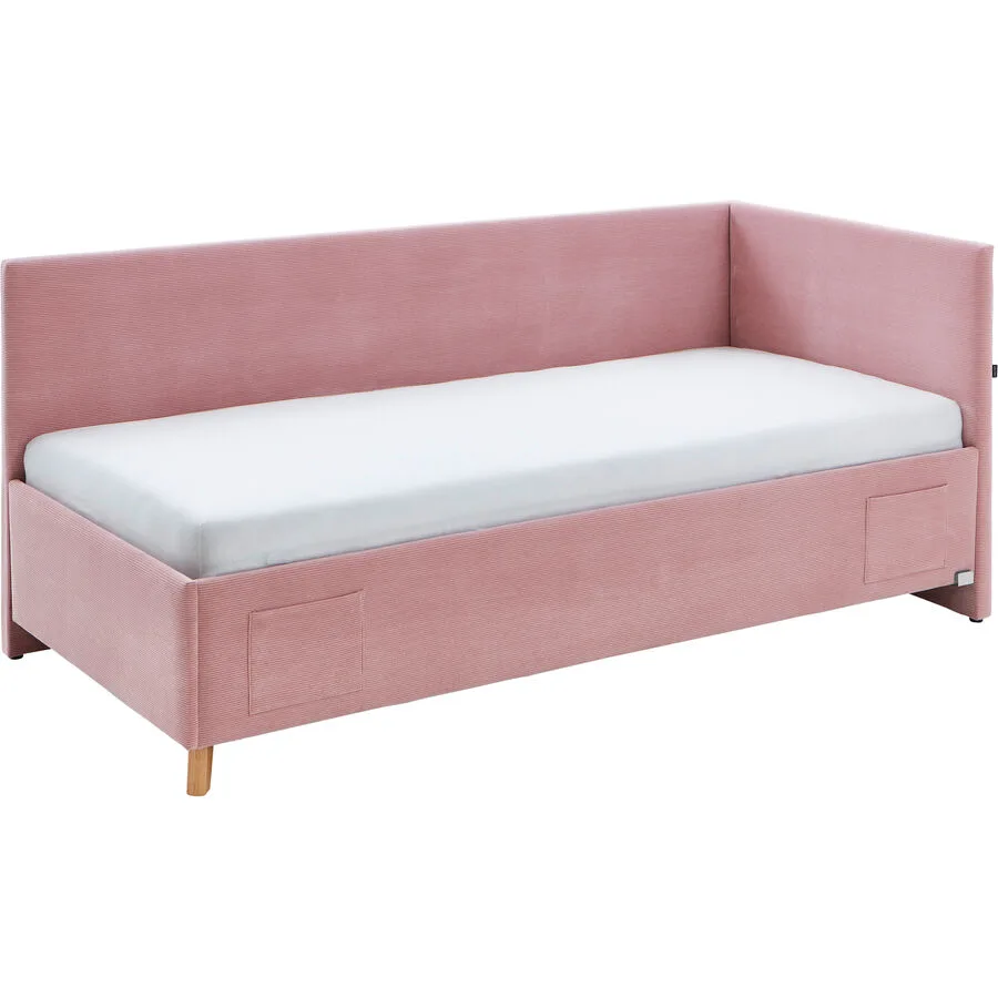 Kinderbett Kobi rose Stoff 90 x 200 cm