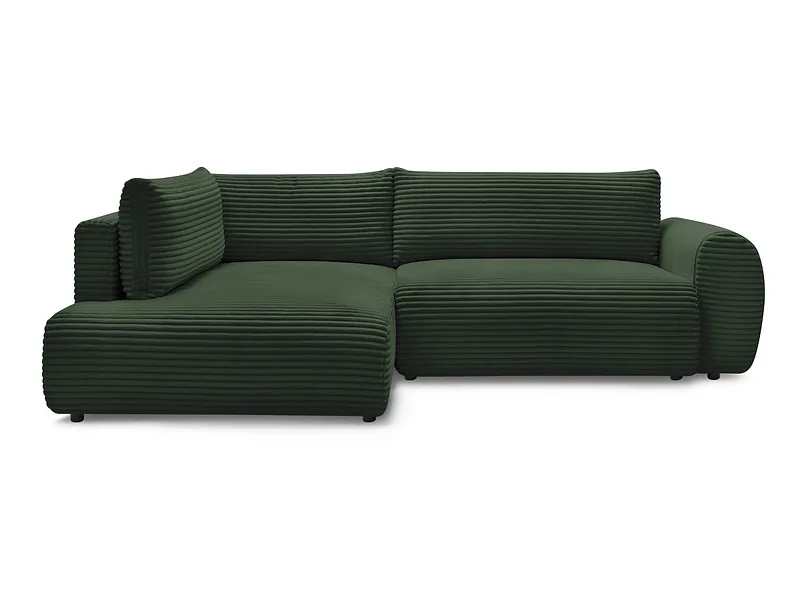 Ecksofa BOBOCHIC LUCIEN Cord-Stoff grün