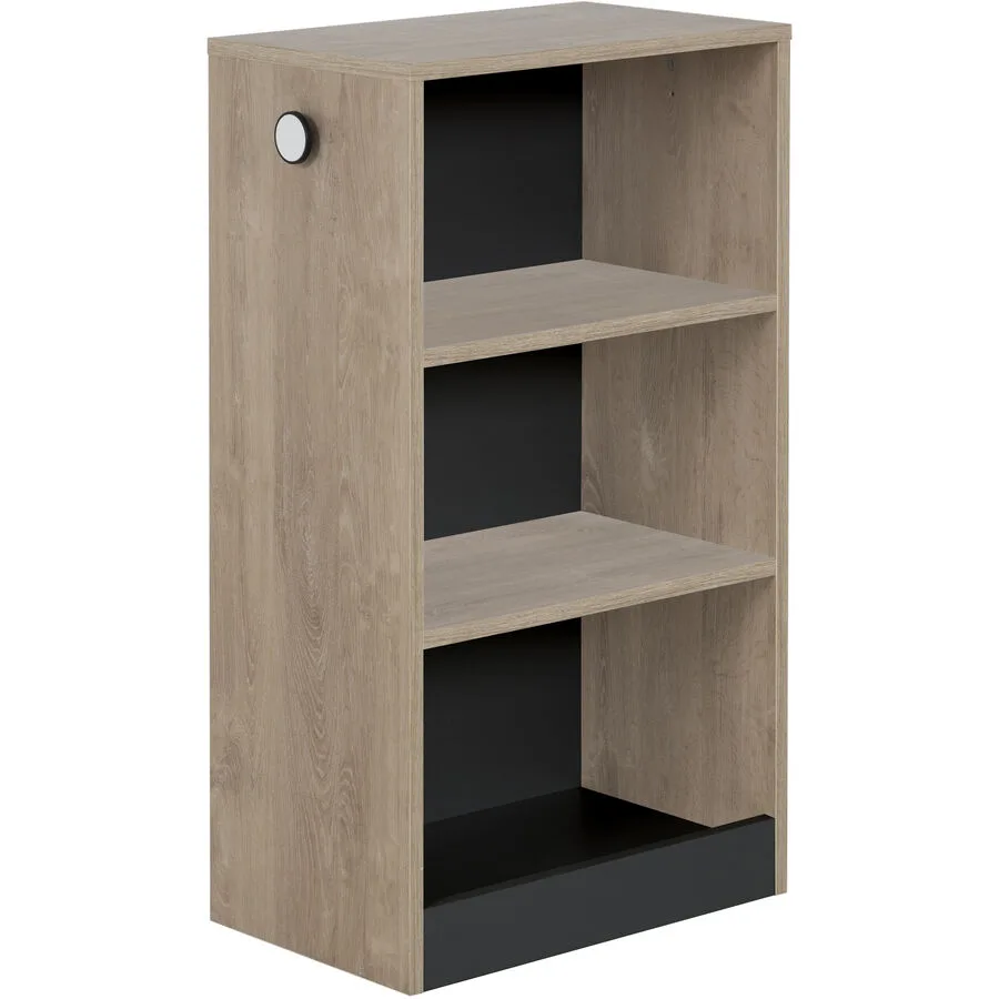 Bücherregal Marg Eiche Bianco furniert, schwarz Holzwerkstoff B 49 H 88 cm