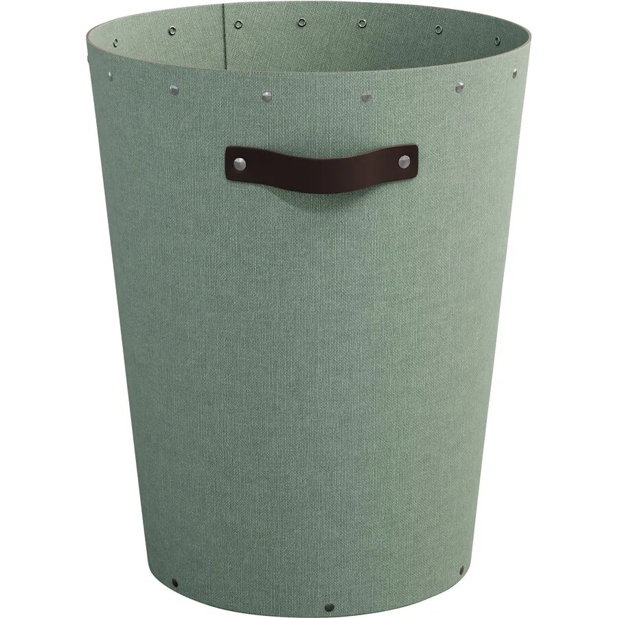 Papierkorb Bigso Box soft teal Papier/Leder