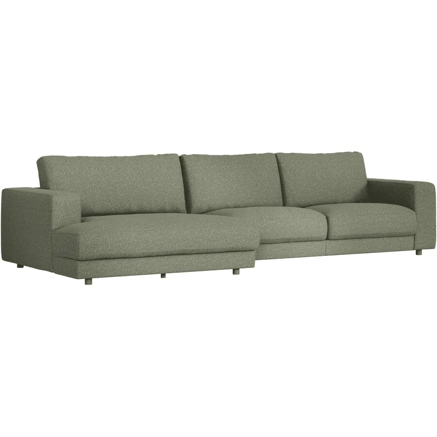 Ecksofa Ava Links Bezug: 100% Polyester oliv B 350 T 150 cm - Möbel Konfigurator: Traummöbel individuell zusammenstellen