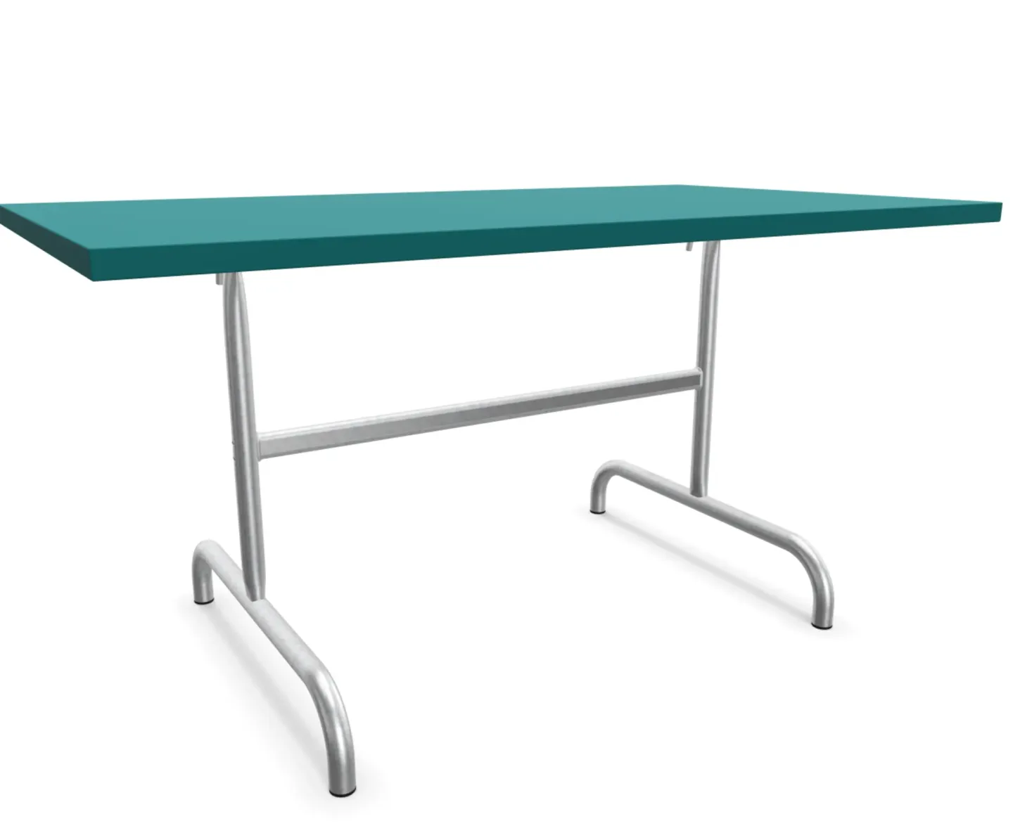 Schaffner Metall-Tisch Säntis Feuerverzinkt Blau | Schubiger Möbel