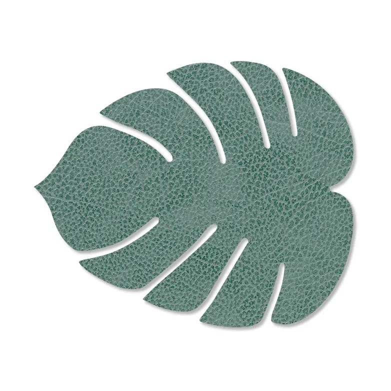 LIND DNA Monstera Leaf Hippo glasunderlägg Pastellgrön