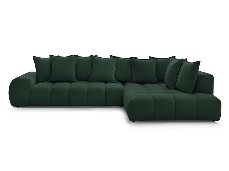 Ecksofa BOBOCHIC EVEREST Stoff mit Textur grün