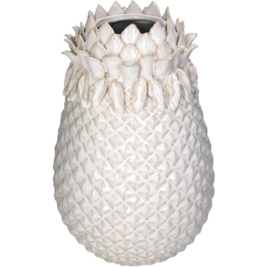 Vase Myko Weiss Steingut 34.5 cm
