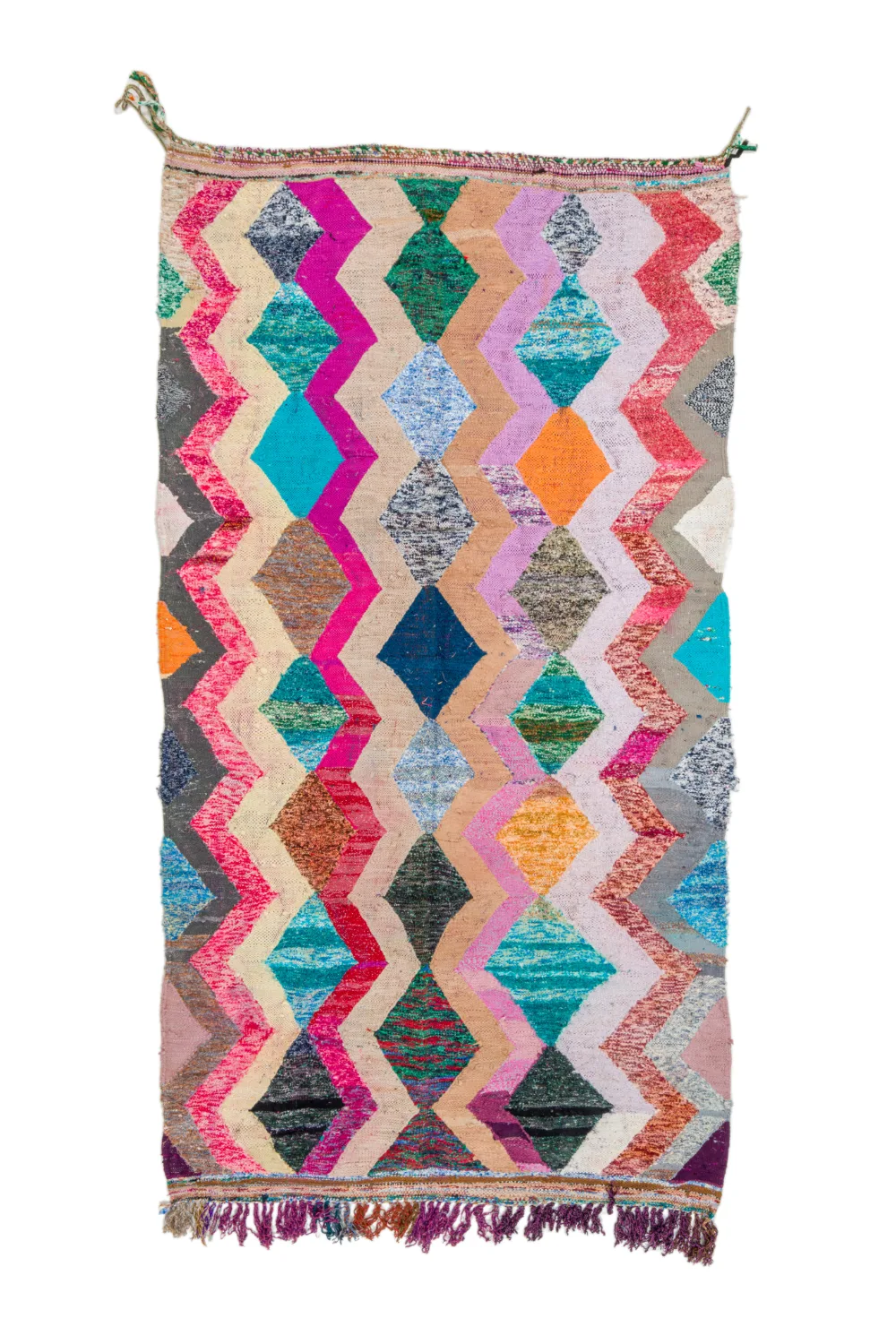 Marokkansk Boucherouite-teppe 135 x 260 cm (Størrelse: 135 x 260 cm)