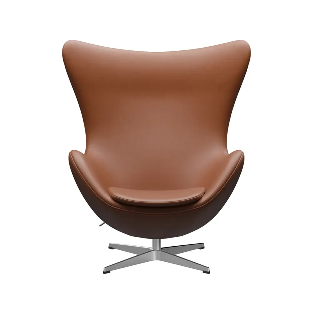 Fritz Hansen Ägget 3316 fåtölj Leather essential walnut-steel