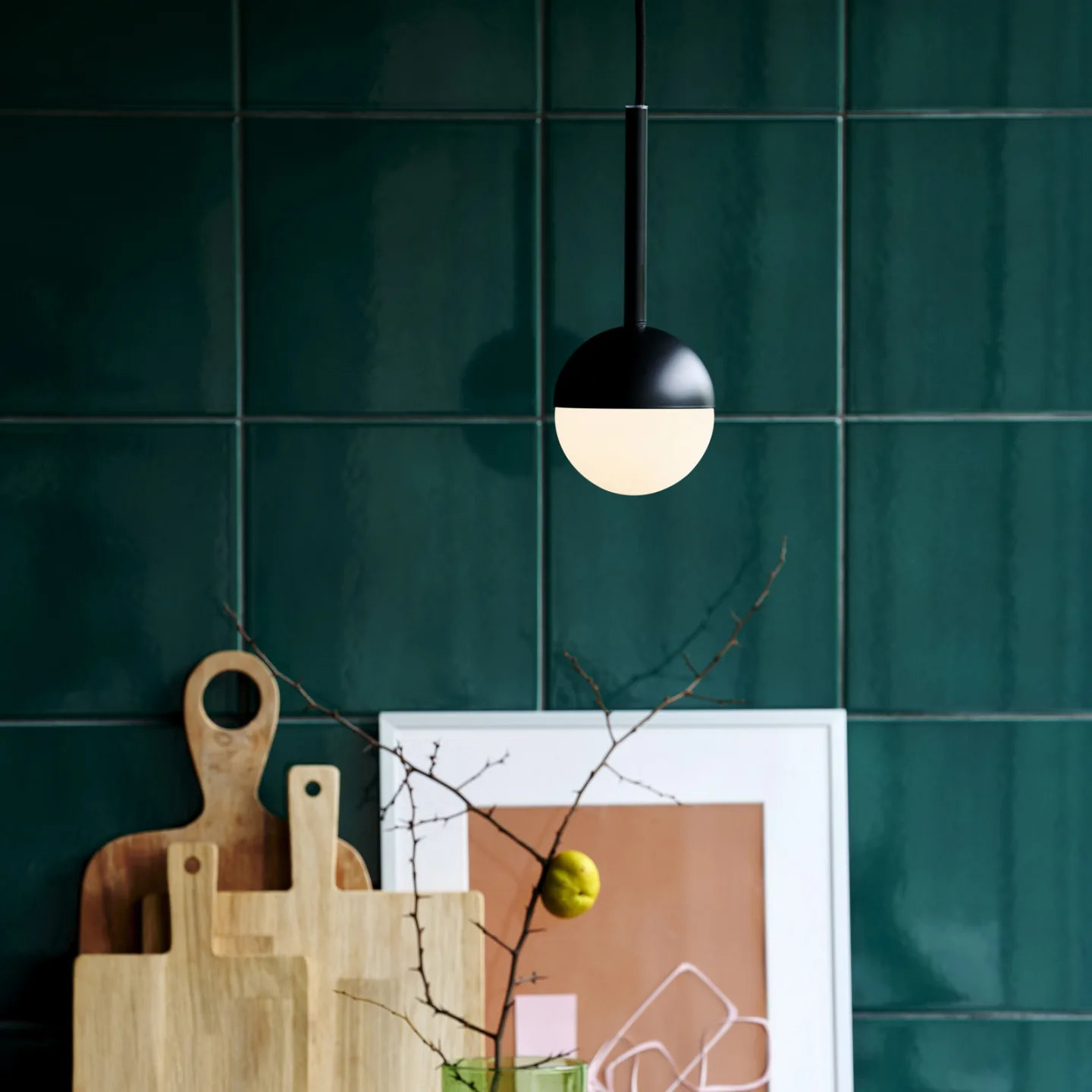 Contina Pendel Black/Opal - Nordlux - Køkken - Moderne - Metal - Med én lyskilde