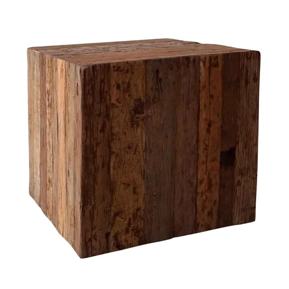 Sidobord i trä Kub med hjul 45 x 45 cm Trademark Living