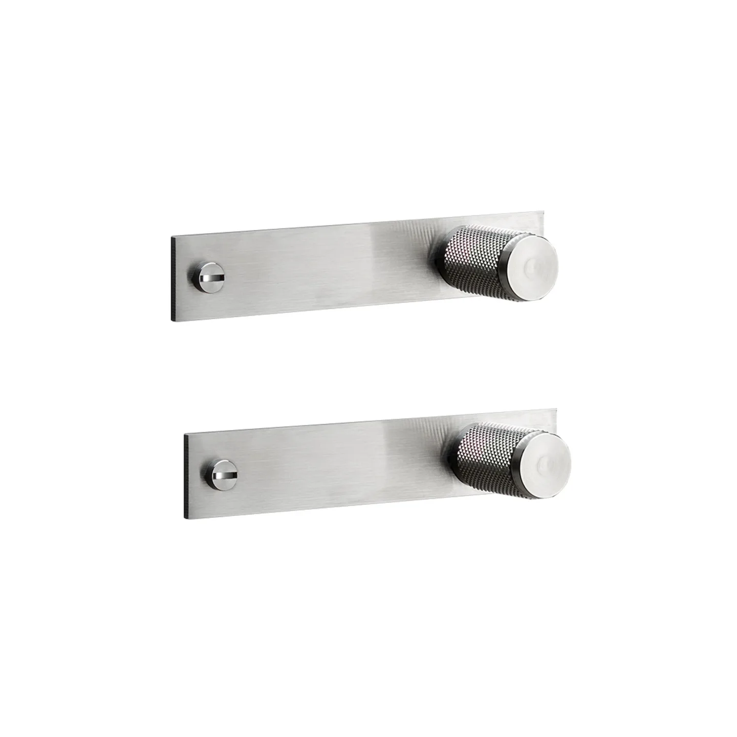 Buster + Punch - Furniture Knob/Plate - Steel (Boxed Set of 2) - Beslag - Massimo Buster Minale - Silver