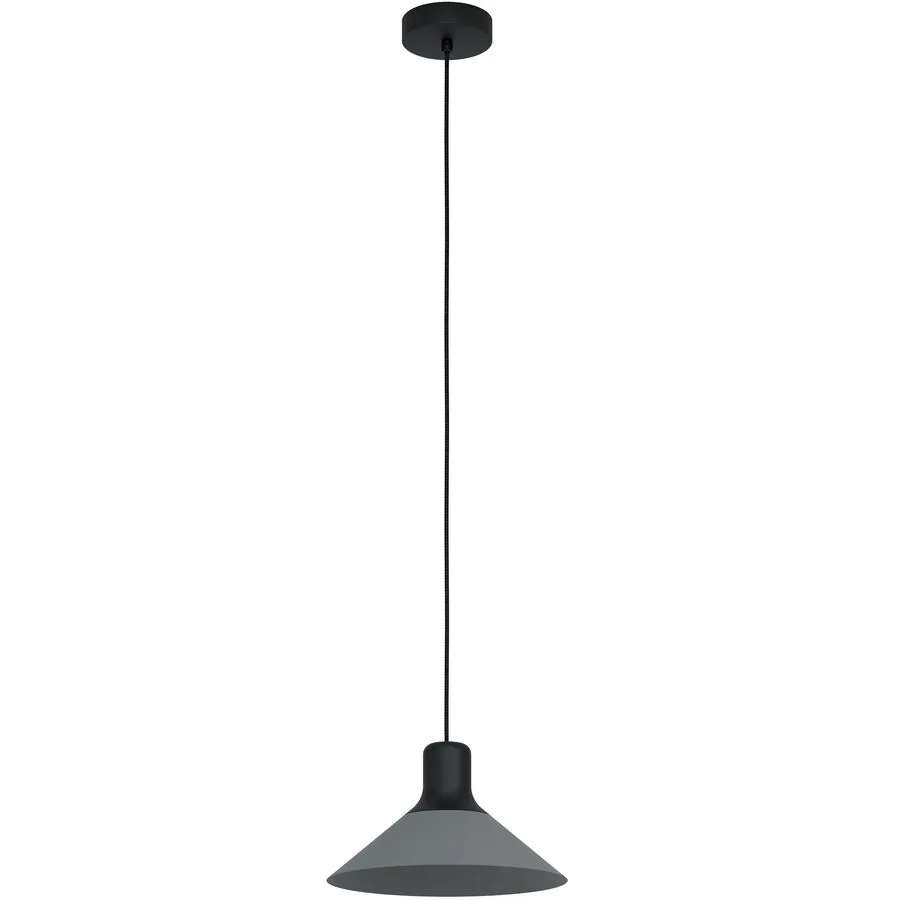 Eglo Pendellampe Abreosa Grau/Schwarz Stahl 0 cm 0 cm - Farbe: Schwarz/Grau