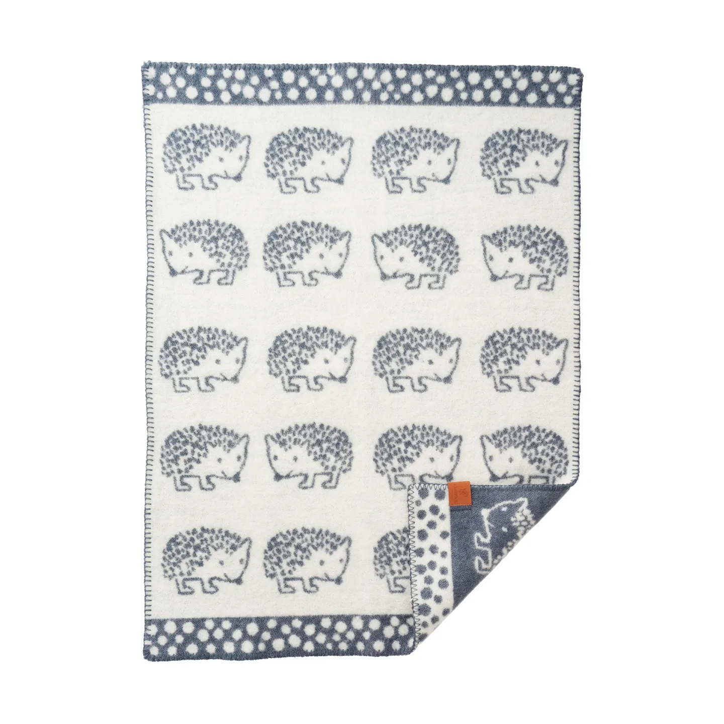 Klippan Yllefabrik Hedgehog barnfilt 65x90 cm Blå
