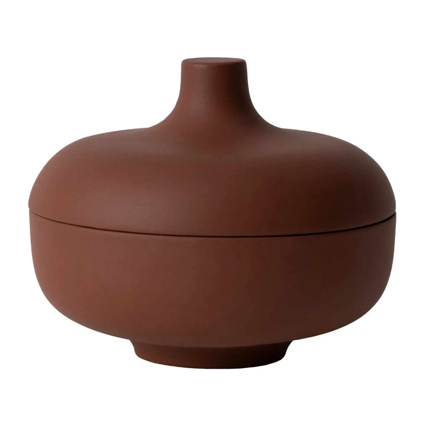 Design House Stockholm Sand Schale mit Deckel M Ø12cm Red clay