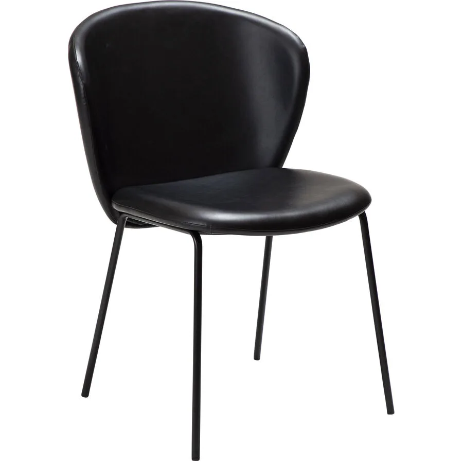 DAN-FORM Stuhl 2er-Set Stay black Kunstleder