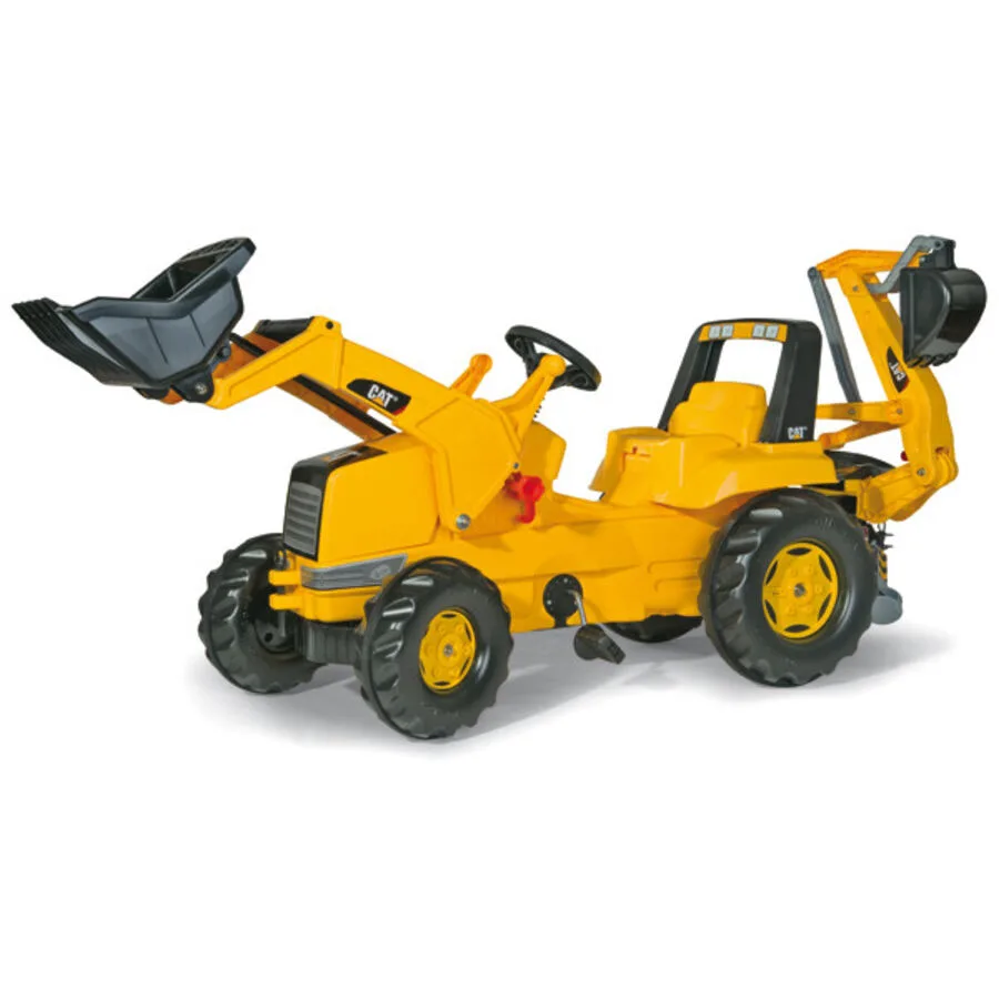 RollyJunior CAT Backhoe-Loader Rolly Toys Gelb Kunststoff - Farbe: Gelb/Schwarz