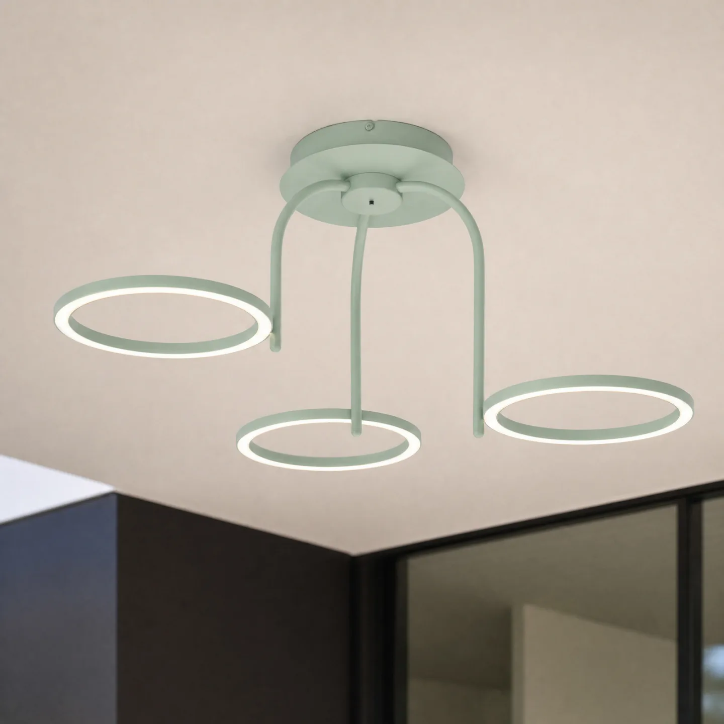 Sylvara LED-Außendeckenleuchte, dreiflammig, CCT, IP44 - Lucande - Design - Metall - Mehrflammig