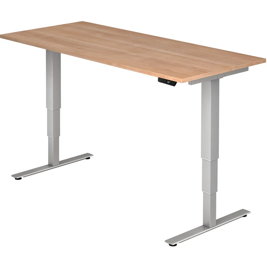 Schreibtisch Office nussbaum Holzwerkstoff Höhenverstellbar B 180 T 80 cm
