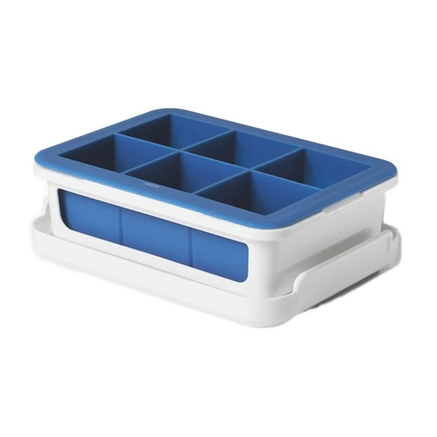 OXO Eiswürfelform Don I weiss/blau Kunststoff/Silikon B 20 cm