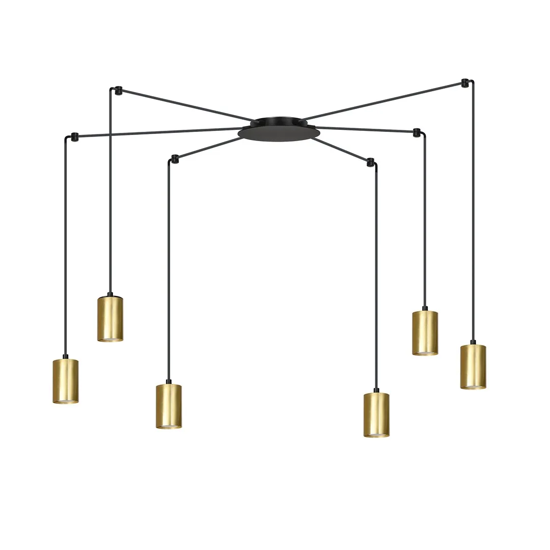 Emibig Lighting - Traker 6 - Taklampa - Guld