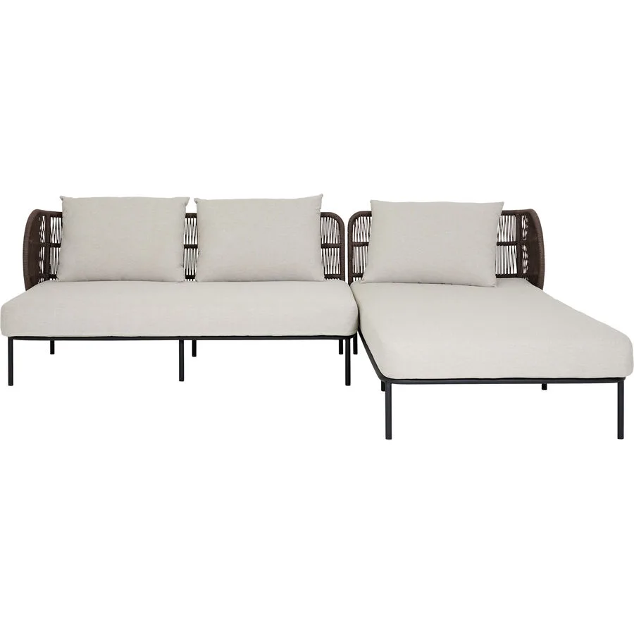 Gartenlounge Luno braun Aluminium 3 B 270 T 100 cm