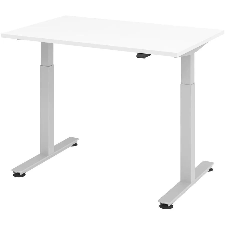 Schreibtisch Office weiss Holzwerkstoff Höhenverstellbar B 120 T 80 cm