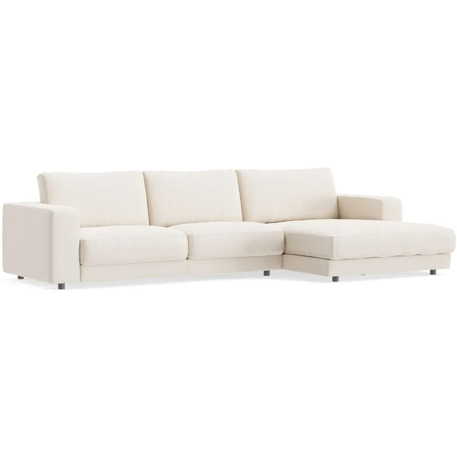 Ecksofa Ava Rechts Bezug: 100% Polyester nature B 330 T 170 cm - Möbel Konfigurator: Traummöbel individuell zusammenstellen