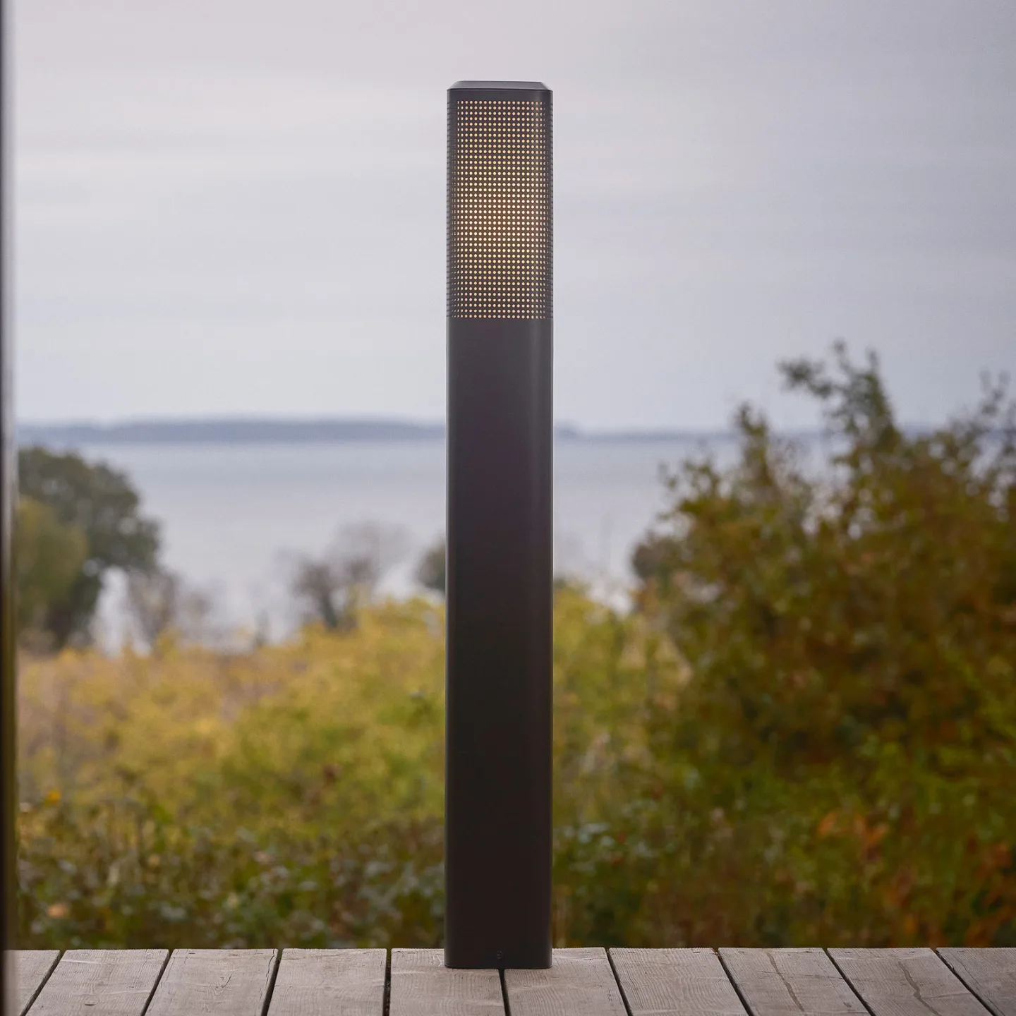 Sidara Seaside veilampe, svart, IP54, E27 – Nordlux - Moderne - Aluminium - Med en lyskilde