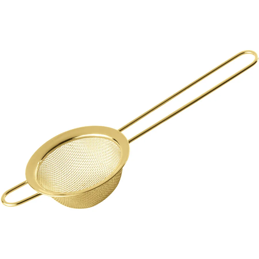 Cocktail-Sieb Cocktail goldfarben Chromnickelstahl