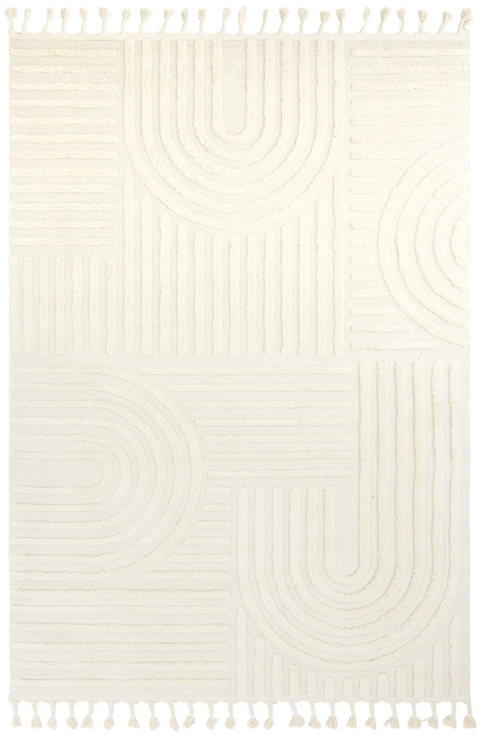 Shaggy - Campbell (offwhite) (Størrelse: 240 x 340 cm)
