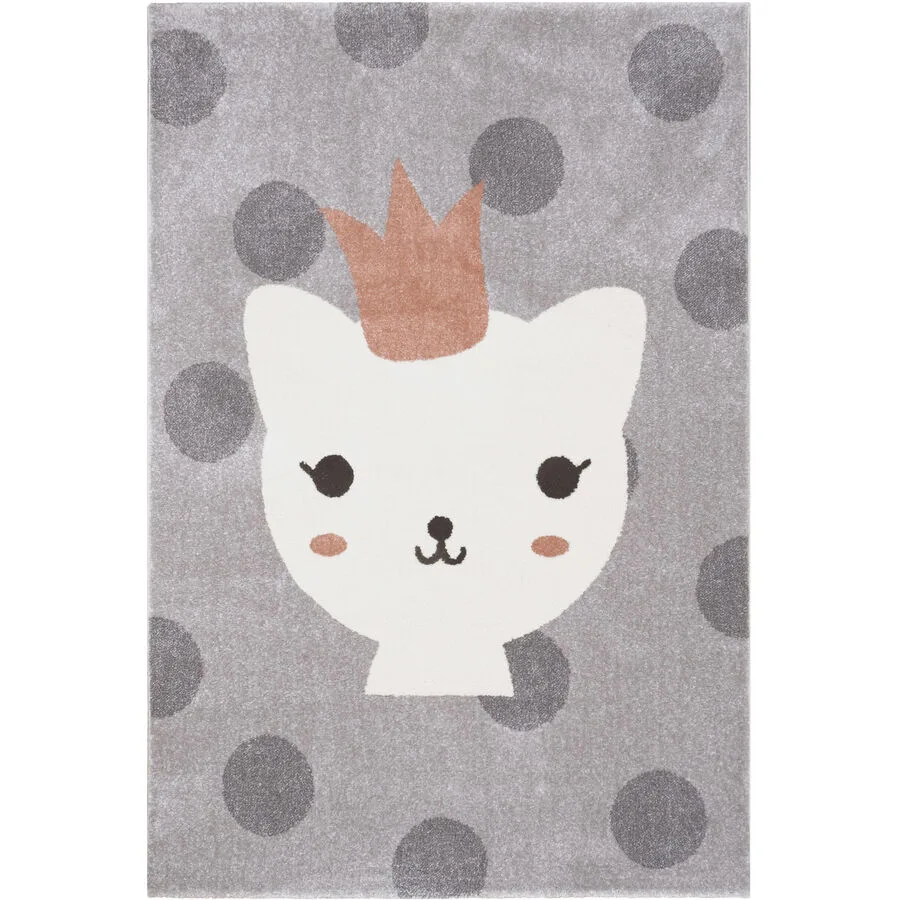 Kinderteppich Camellia grey Polypropylen Tiermuster 120 x 170 cm
