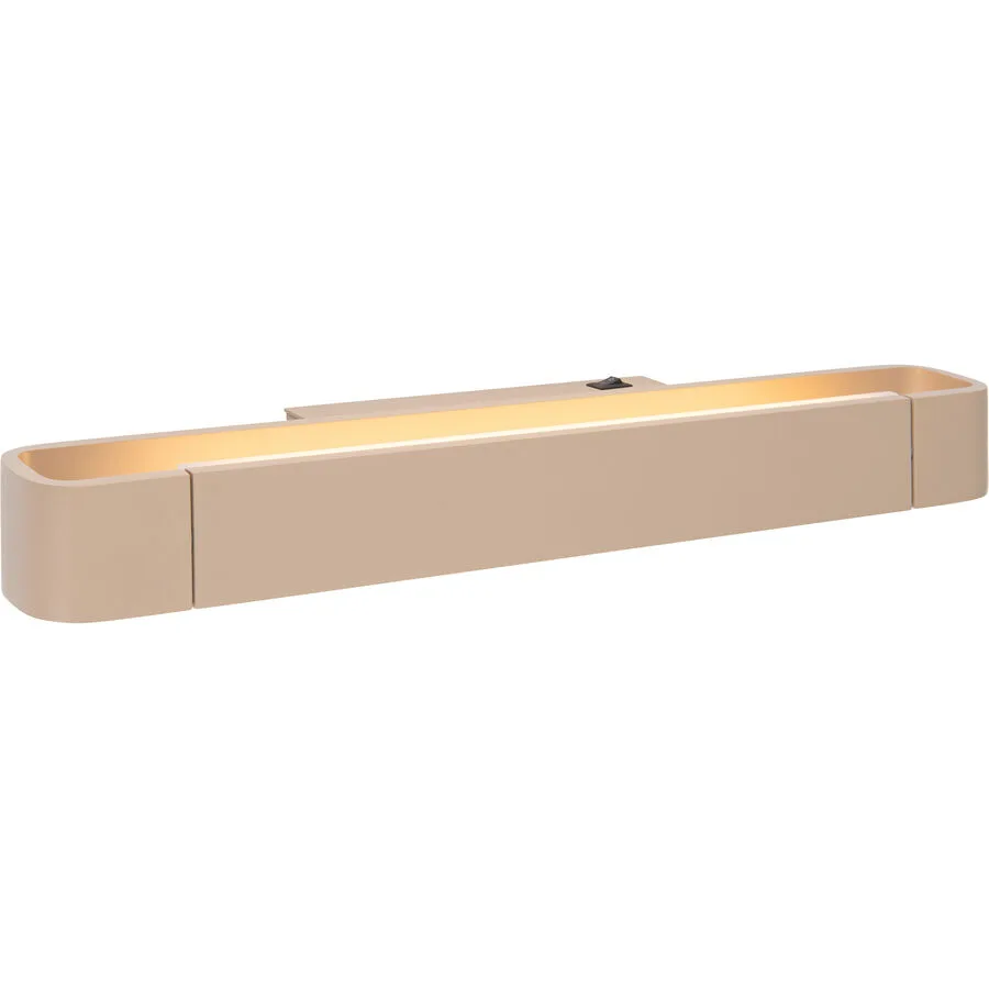Wandlampe - Farbe: sand - Material: Aluminium/Eisen - LED - Lichtfarbe: Warmweiss - LED Energiesparlampen