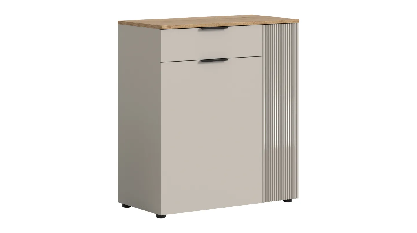 Kommode mit Schublade Beige-Kaschmir - Evoke Eiche 80 cm - SLIDE