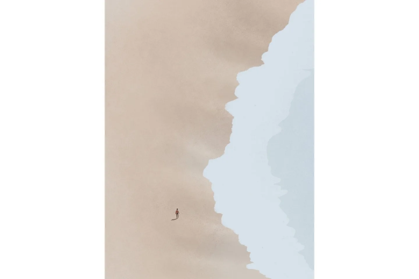 Poster Beach 30x40 cm - Beige
