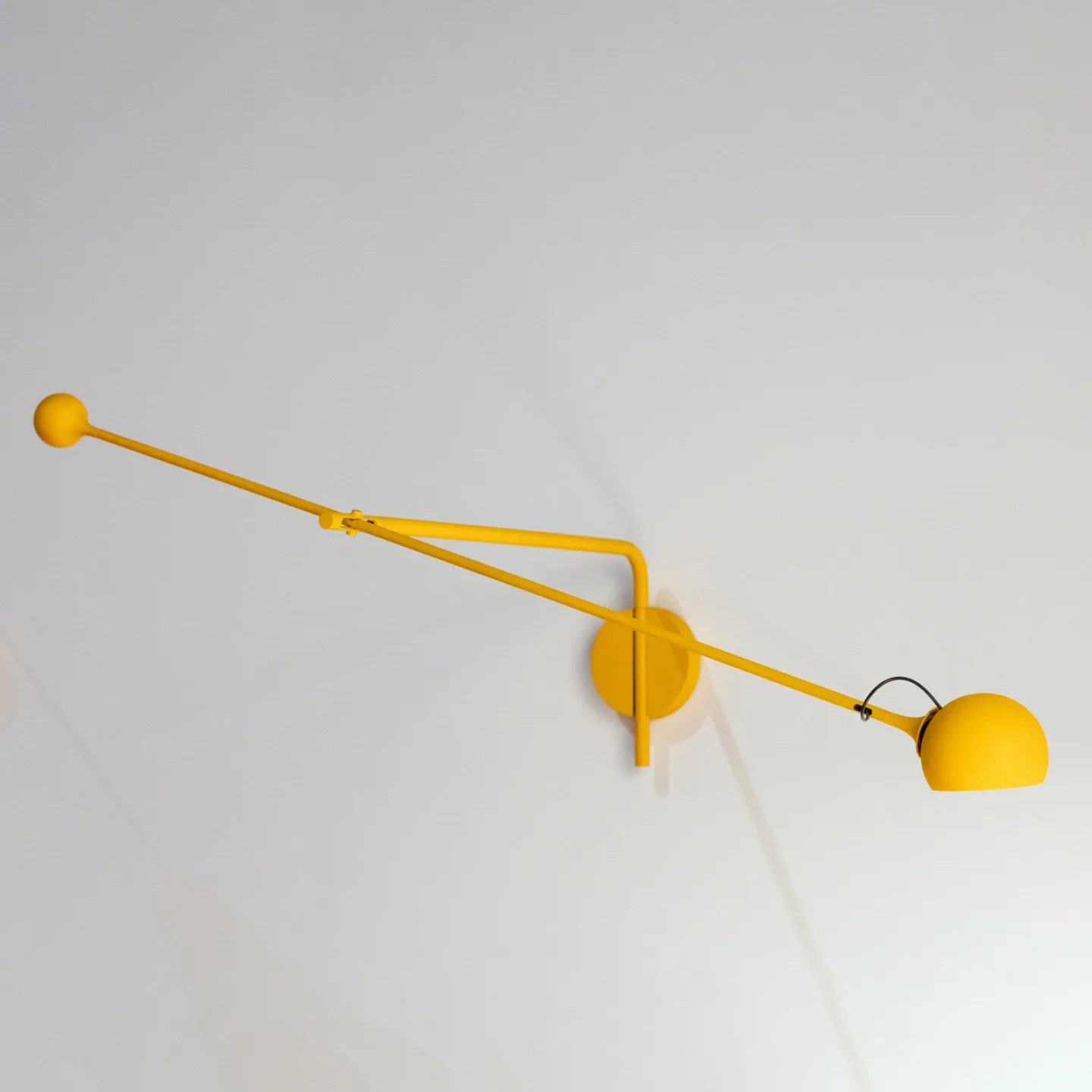IXA Væglampe L Yellow - Artemide - Stue - Design - Metal - Med skærm